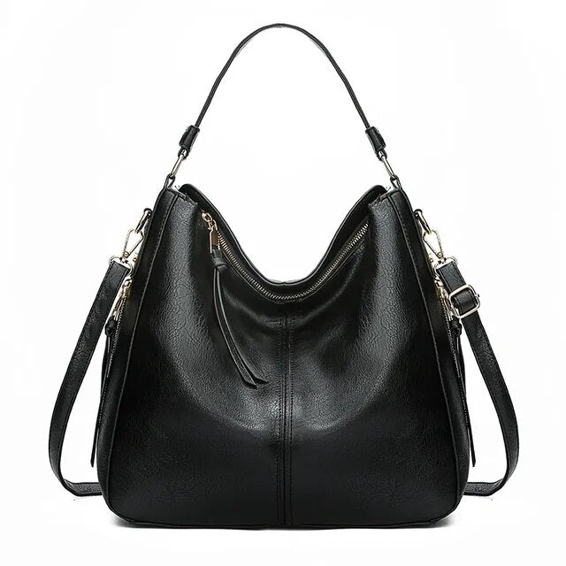 Tyra | Geräumige Lederhandtasche mit Seitentaschen