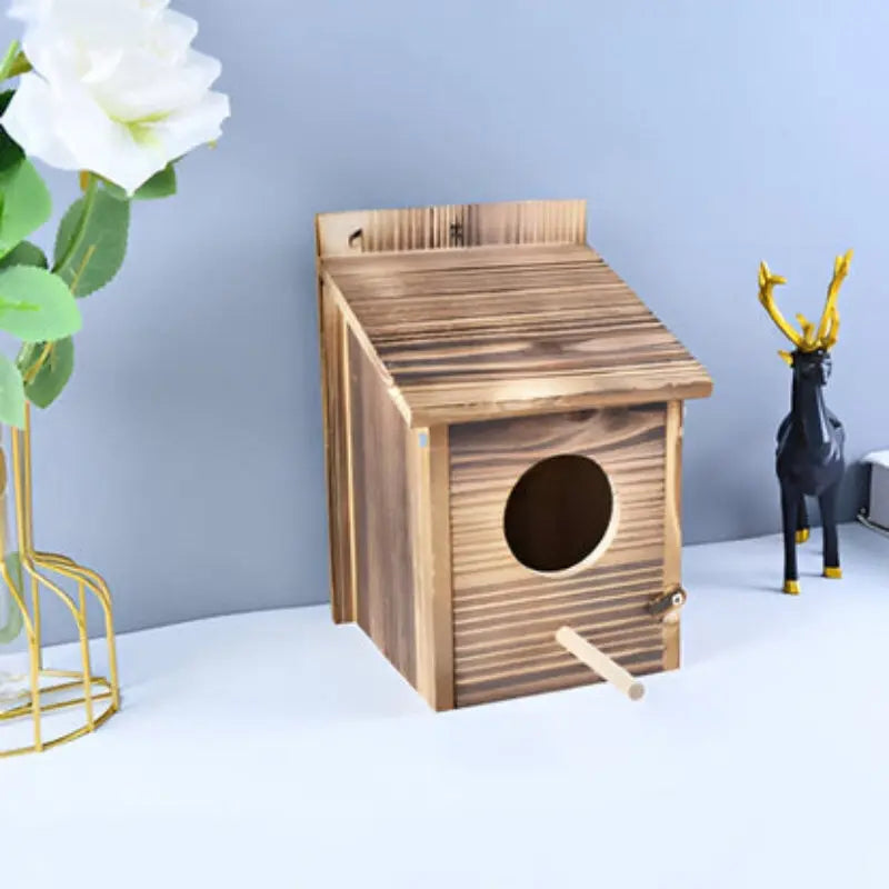 Holz-Vogelhaus Kastenform – Natürliche Deko für Garten & Zuhause product image 3