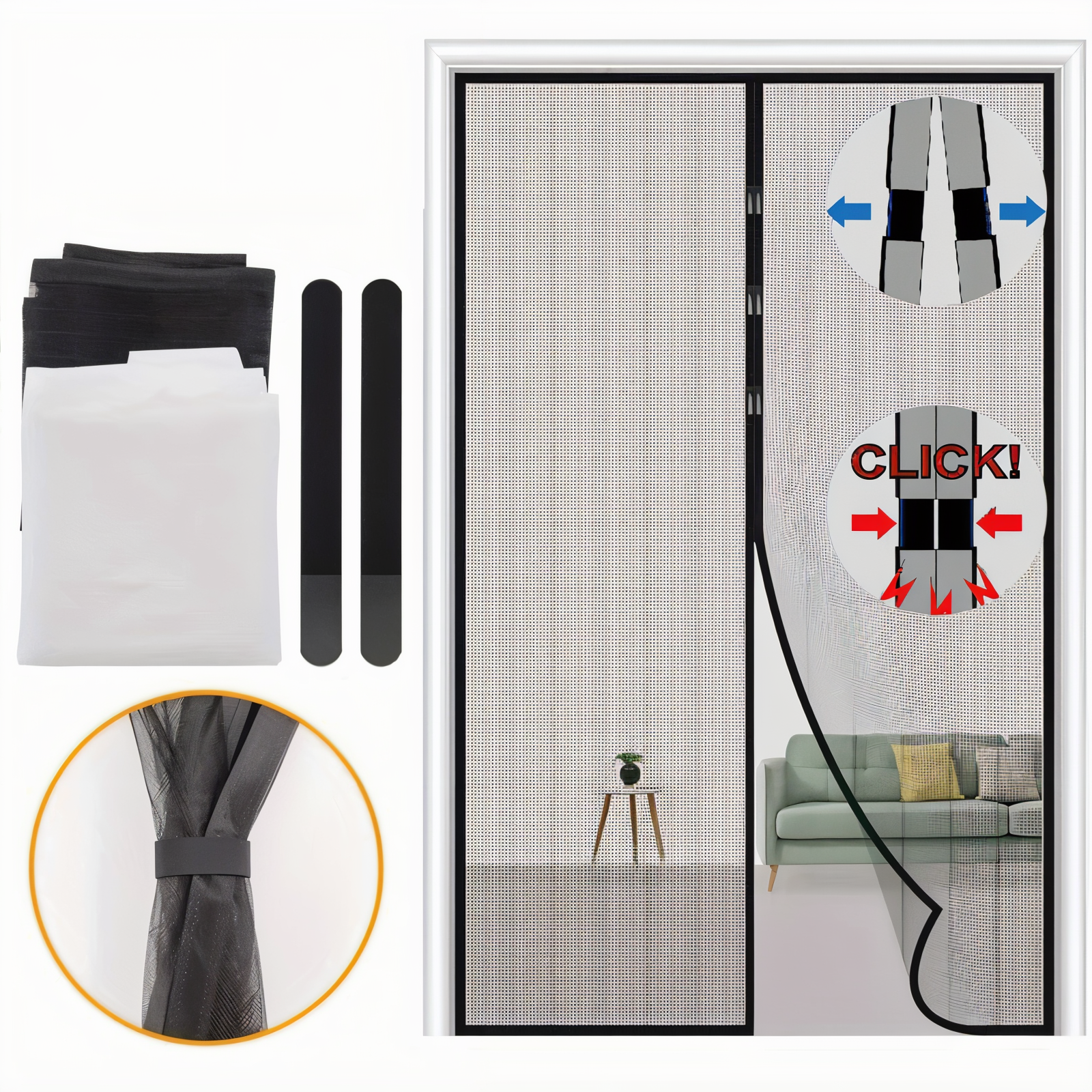 Magnet-Türnetz gegen Insekten – Schließt automatisch product image 5