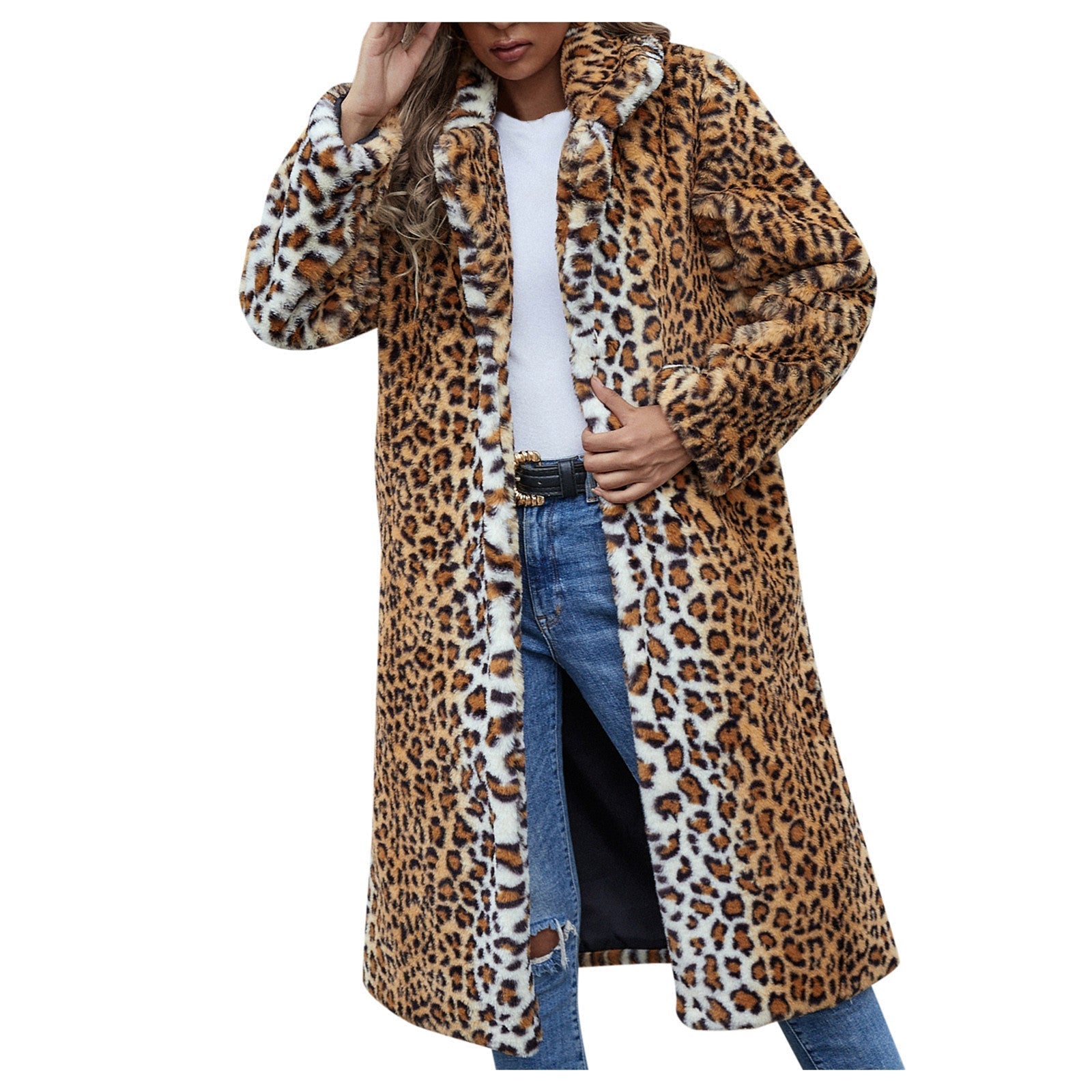 Perdita | Warmer und eleganter Mantel mit Leopardenmuster