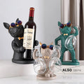 Weinglashalter Hunde-Figur – Handgefertigte Tischdekoration product image 1