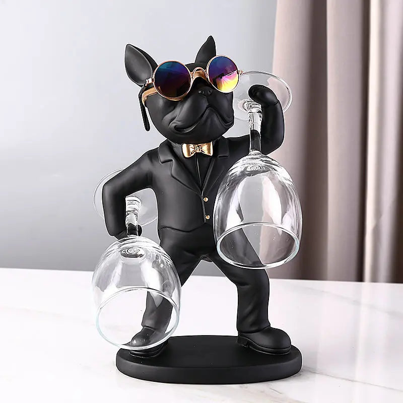 Weinglashalter Hunde-Figur – Handgefertigte Tischdekoration product image 2