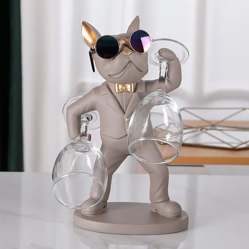 Weinglashalter Hunde-Figur – Handgefertigte Tischdekoration product image 8