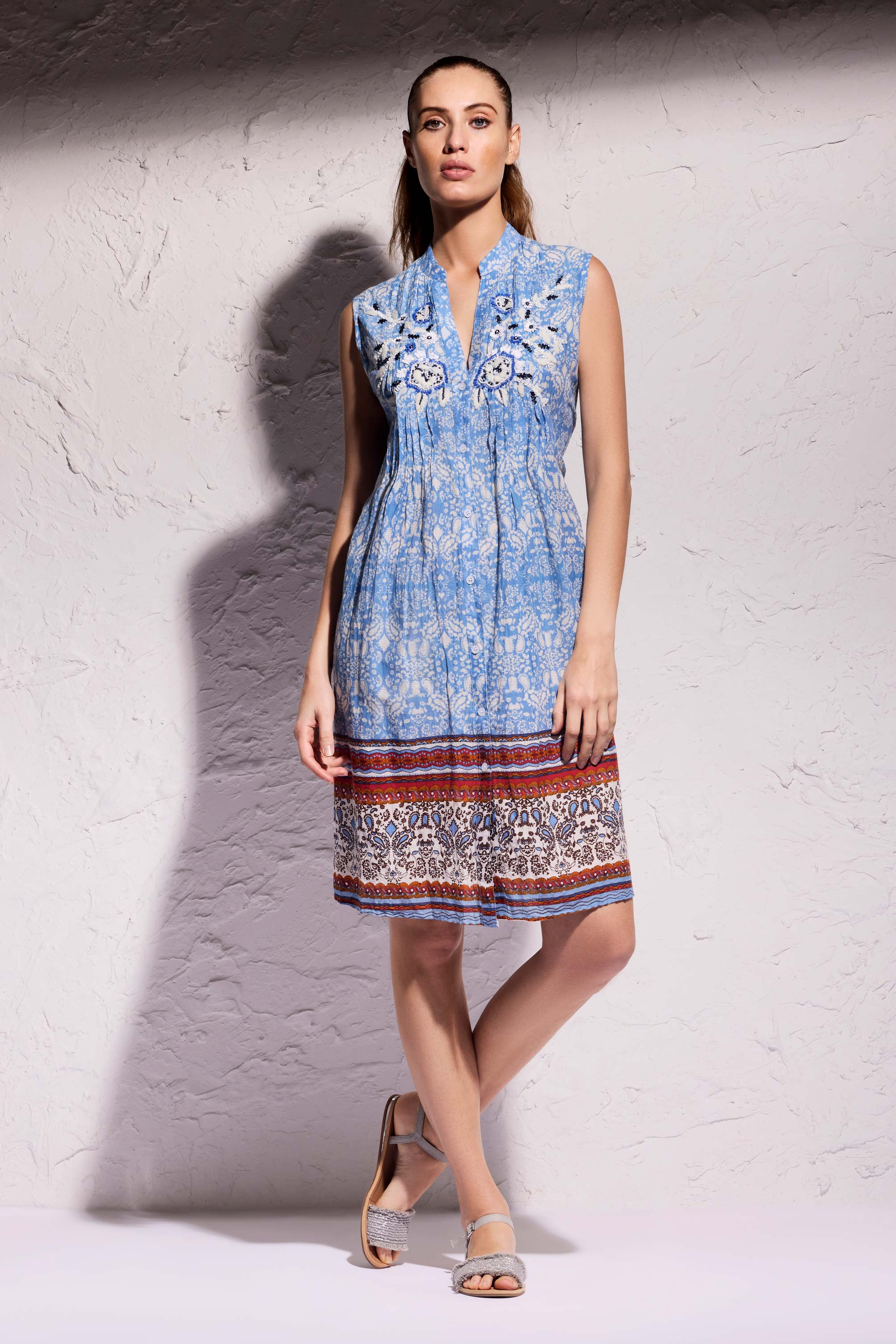 Belenia | Ärmelloses Paisley-Kleid