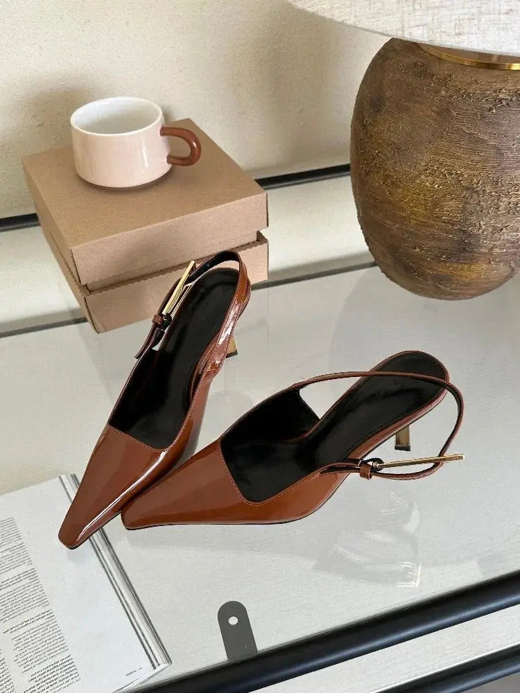 Gepolsterte Slingback-High-Heels Für Frauen