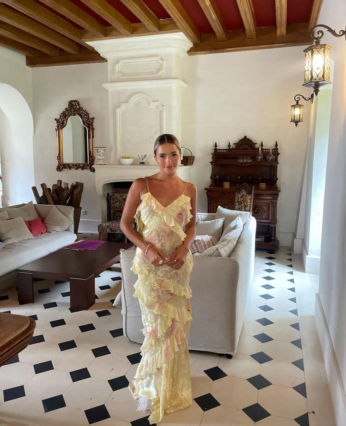 Ärmelloses langes Kleid mit elegantem Design Für Frauen
