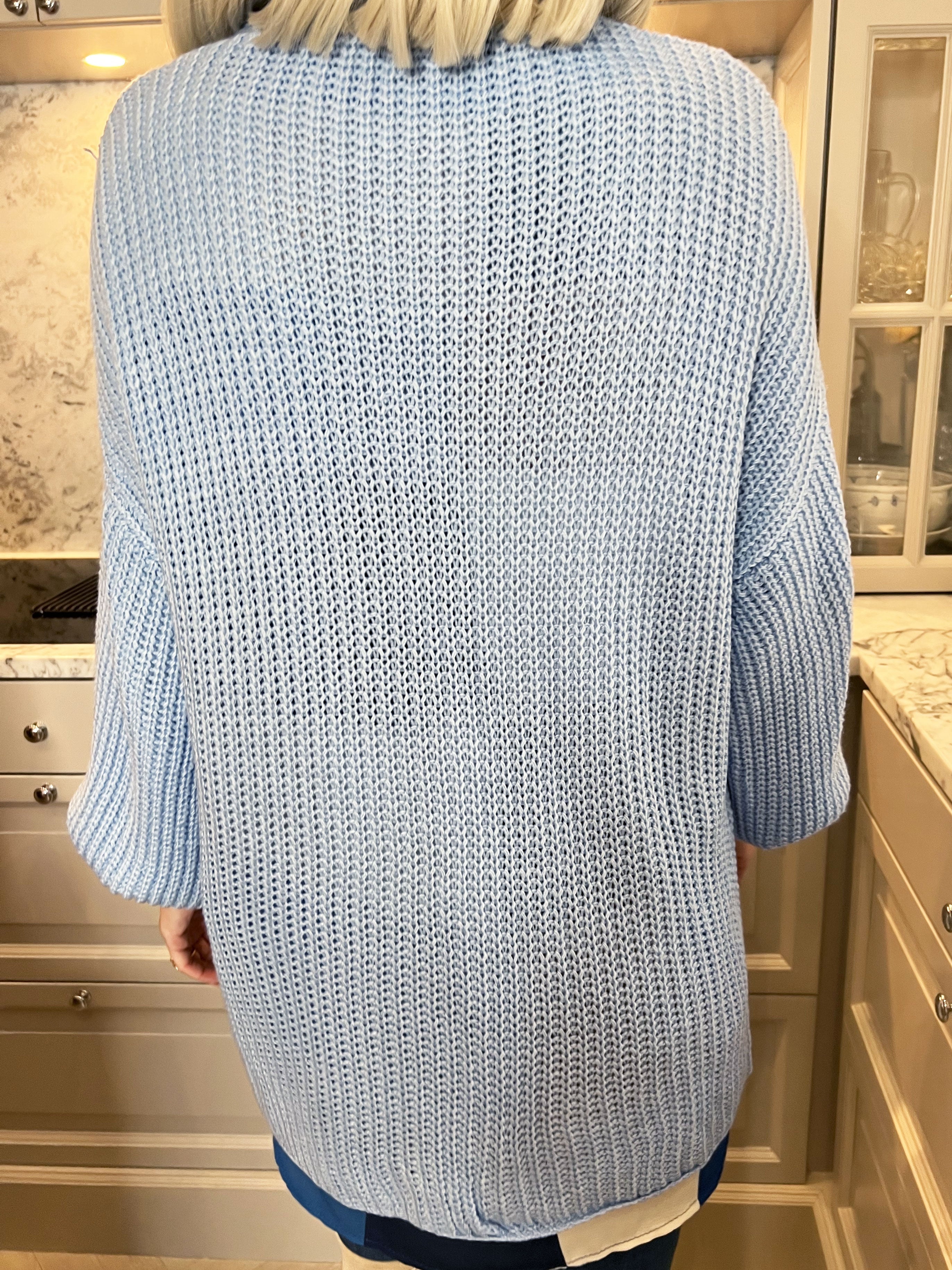 Zephyrielle | Kurzstrick-Cardigan mit Ballonärmeln