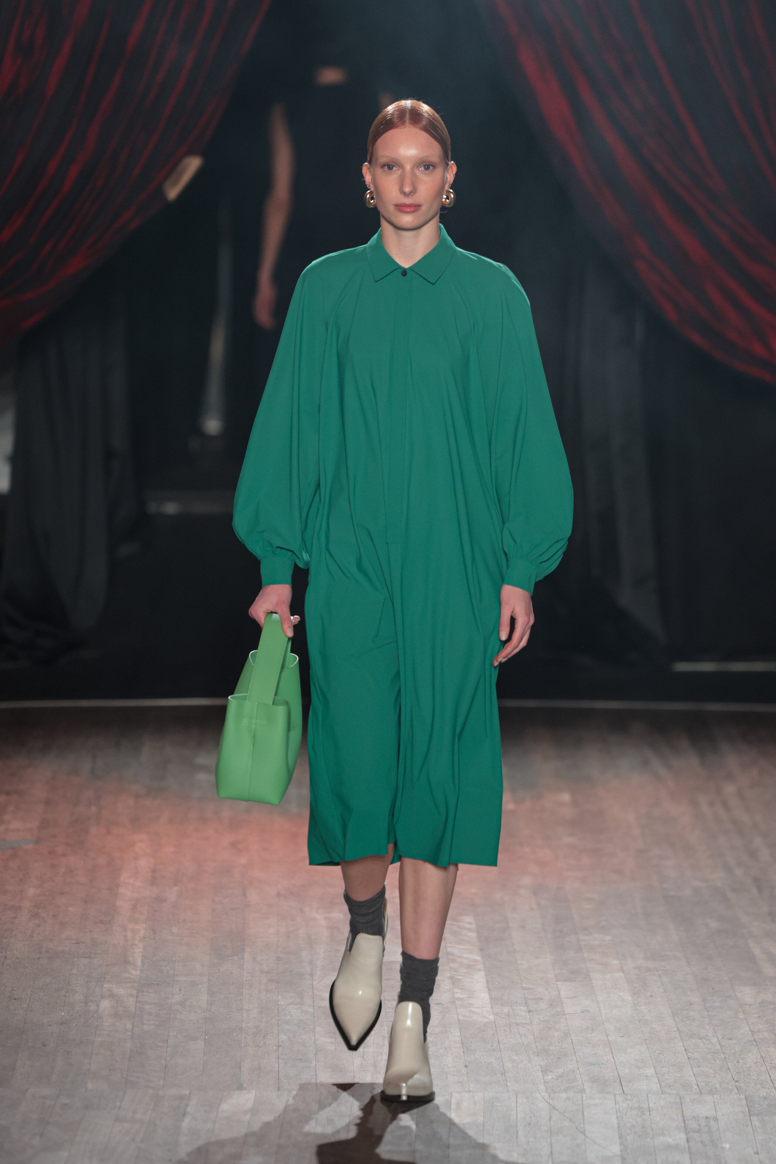 Gerrianne | Technisches grünes Kleid