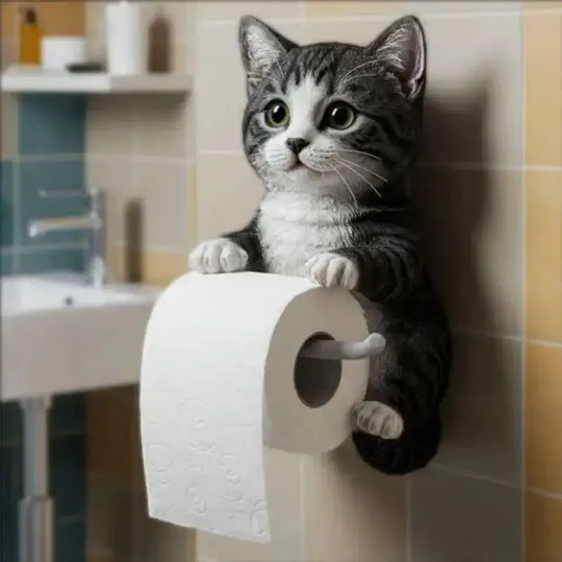 Katzen-Toilettenpapierhalter aus Harz product image 2