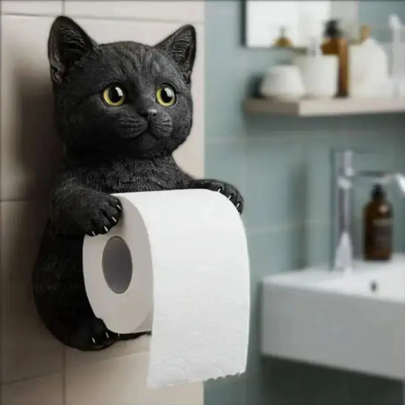 Katzen-Toilettenpapierhalter aus Harz product image 4