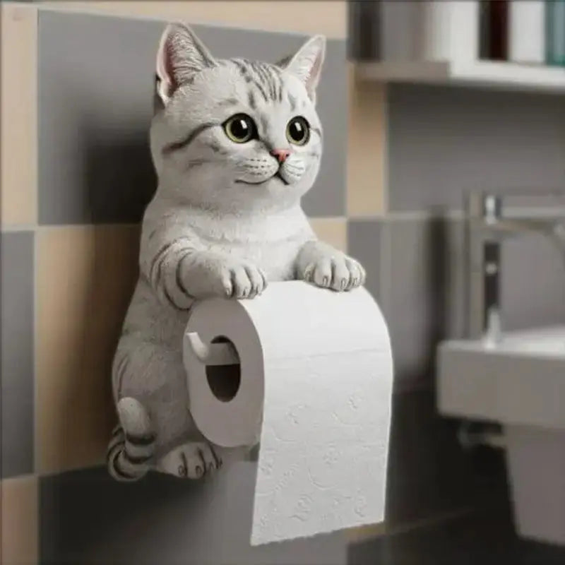 Katzen-Toilettenpapierhalter aus Harz product image 5