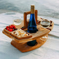Klappbarer Holz-Picknicktisch – Wein- & Snackfächer product image 1