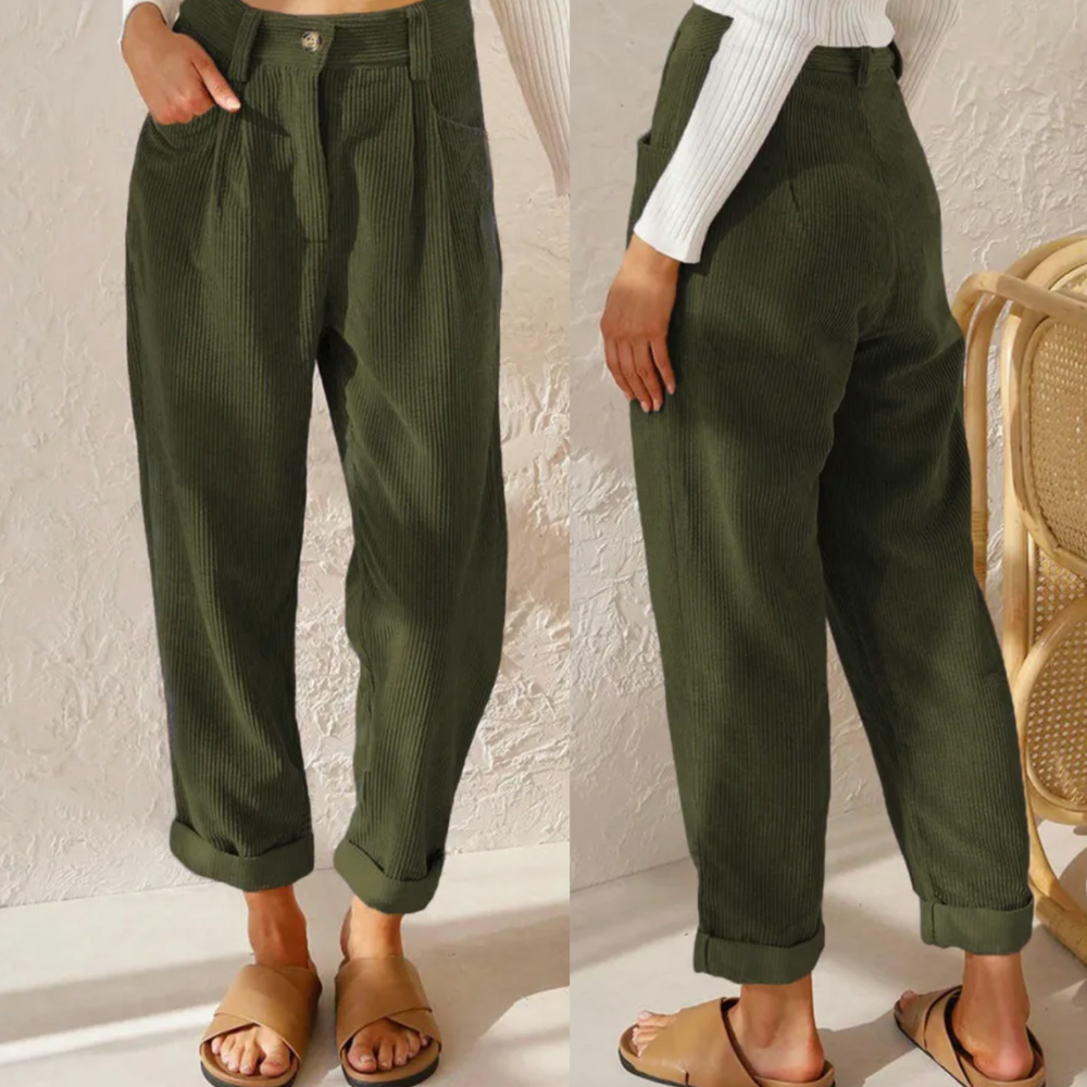 Ingram | Smarte Cordhose mit weitem Schnitt