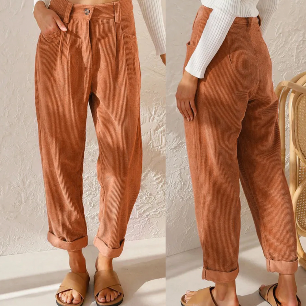 Ingram | Smarte Cordhose mit weitem Schnitt