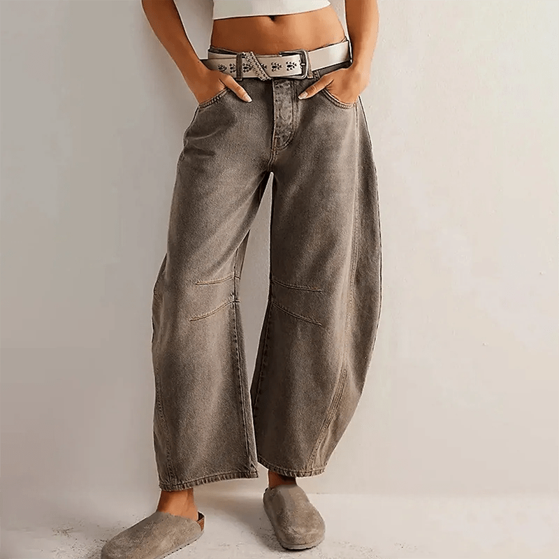 Weit geschnittene Hose mit mühelosem Stil für Damen