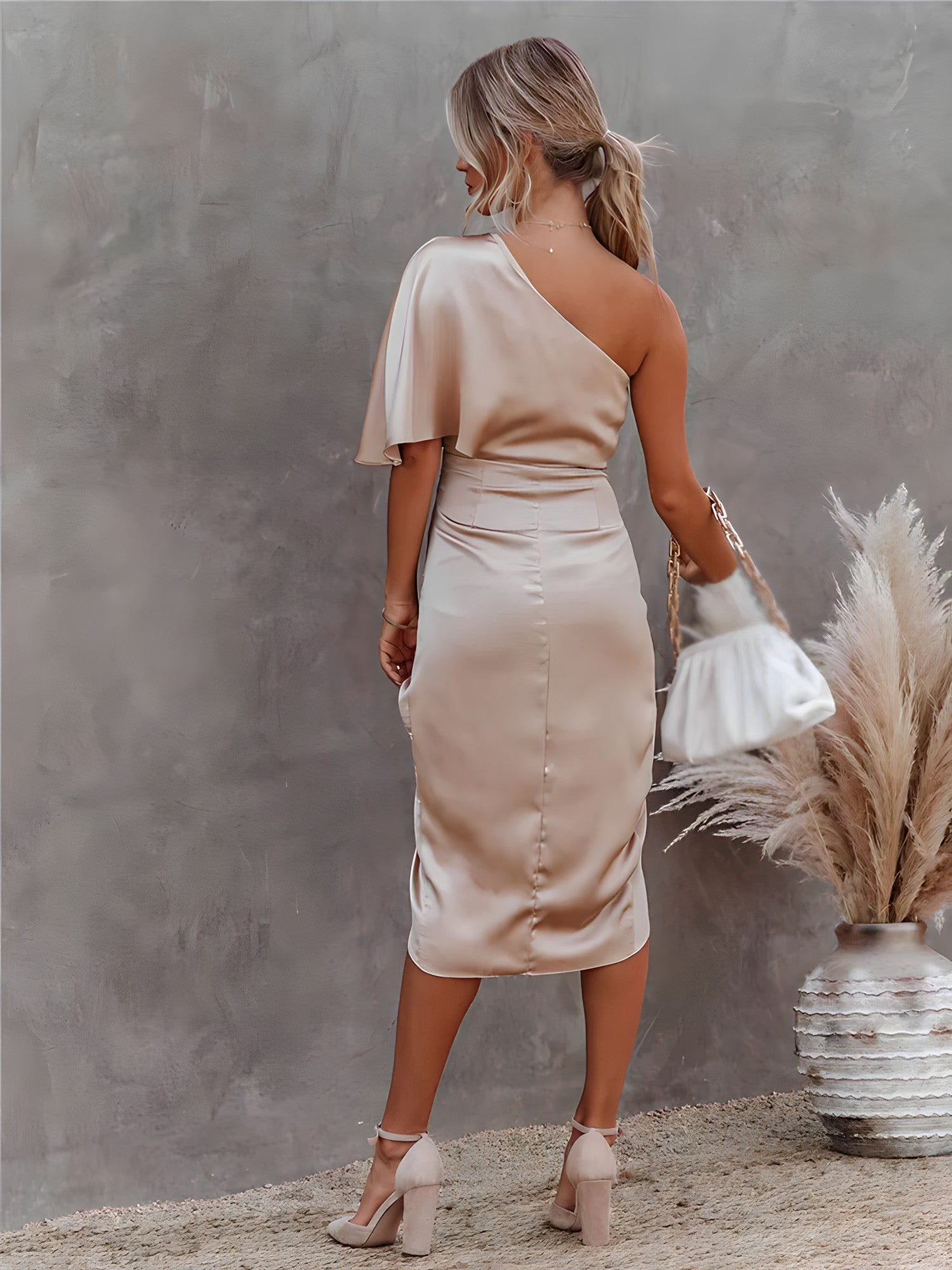 Greer |  Elegantes One Shoulder Cocktailkleid