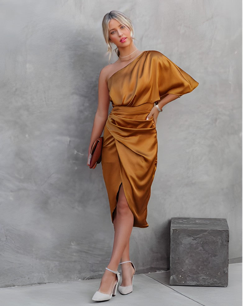 Greer |  Elegantes One Shoulder Cocktailkleid