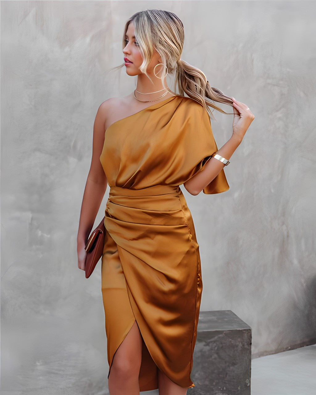 Greer |  Elegantes One Shoulder Cocktailkleid