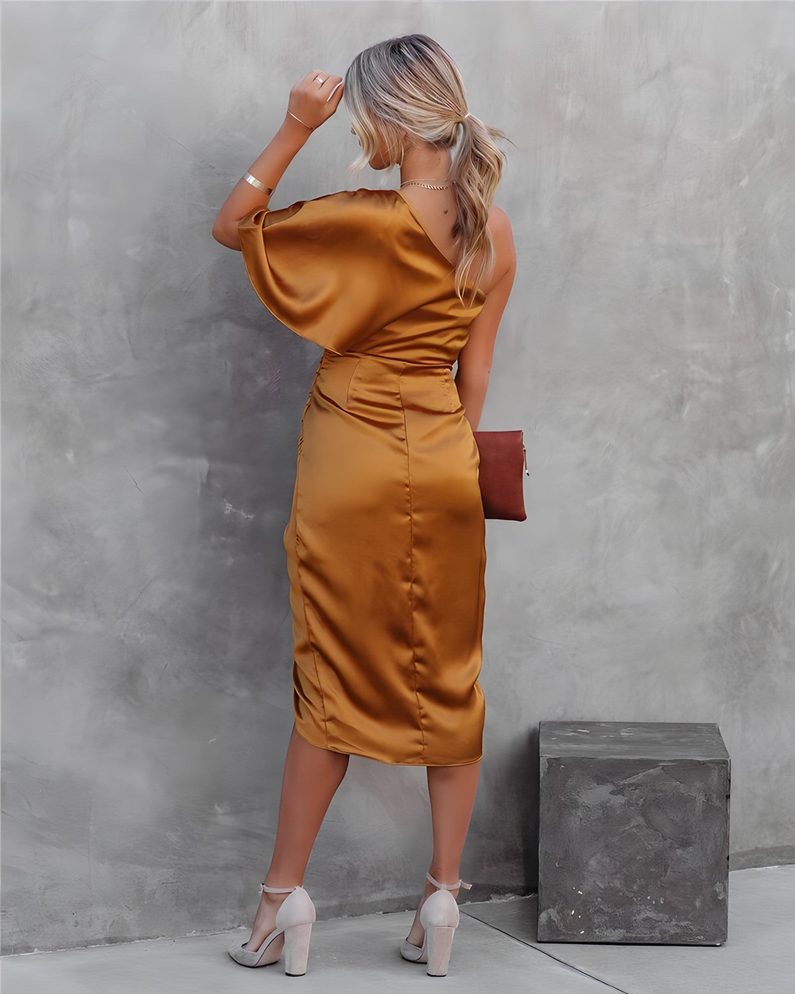Greer |  Elegantes One Shoulder Cocktailkleid