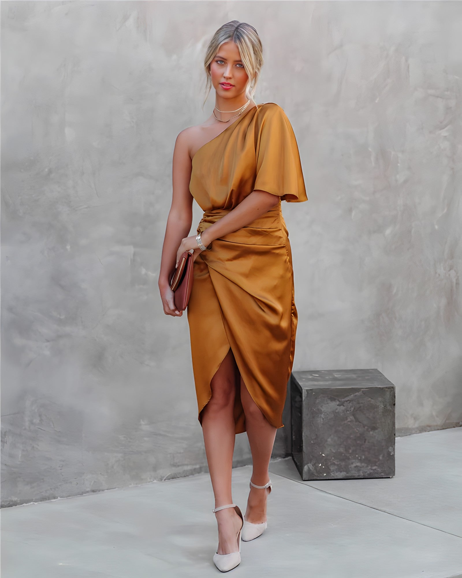 Greer |  Elegantes One Shoulder Cocktailkleid