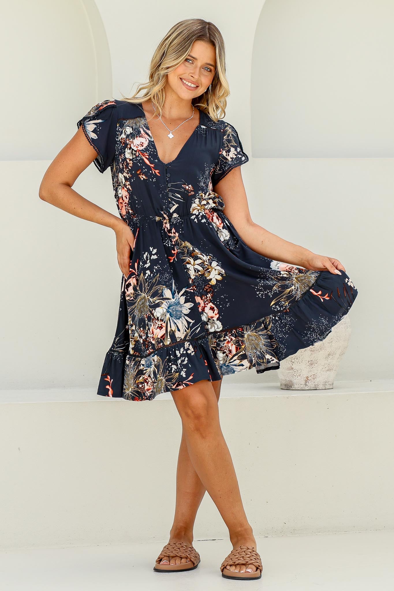 Aislynn | Verspieltes Boho Minikleid