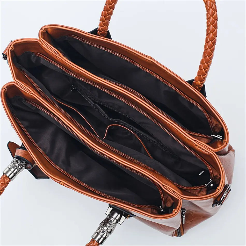 Zeplyn | Ledertasche mit großem Fassungsvermögen