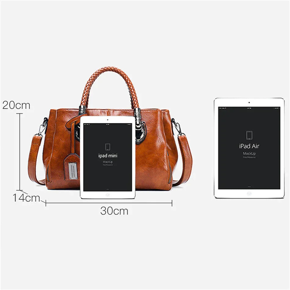 Zeplyn | Ledertasche mit großem Fassungsvermögen