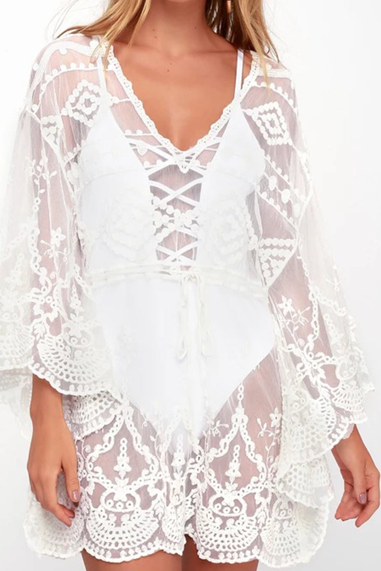 Azira | Spitzen-Strandkleid aus Mesh