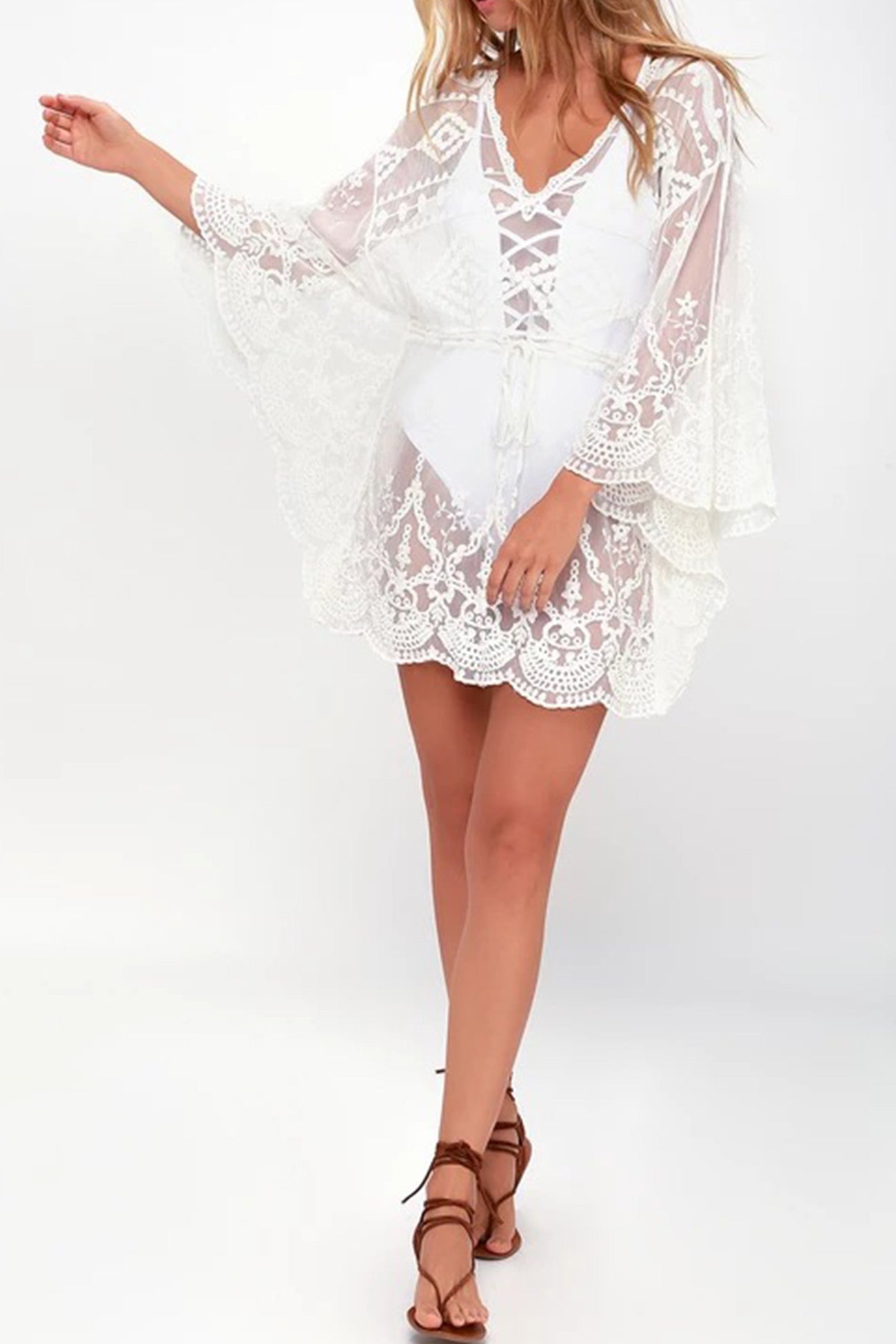 Azira | Spitzen-Strandkleid aus Mesh