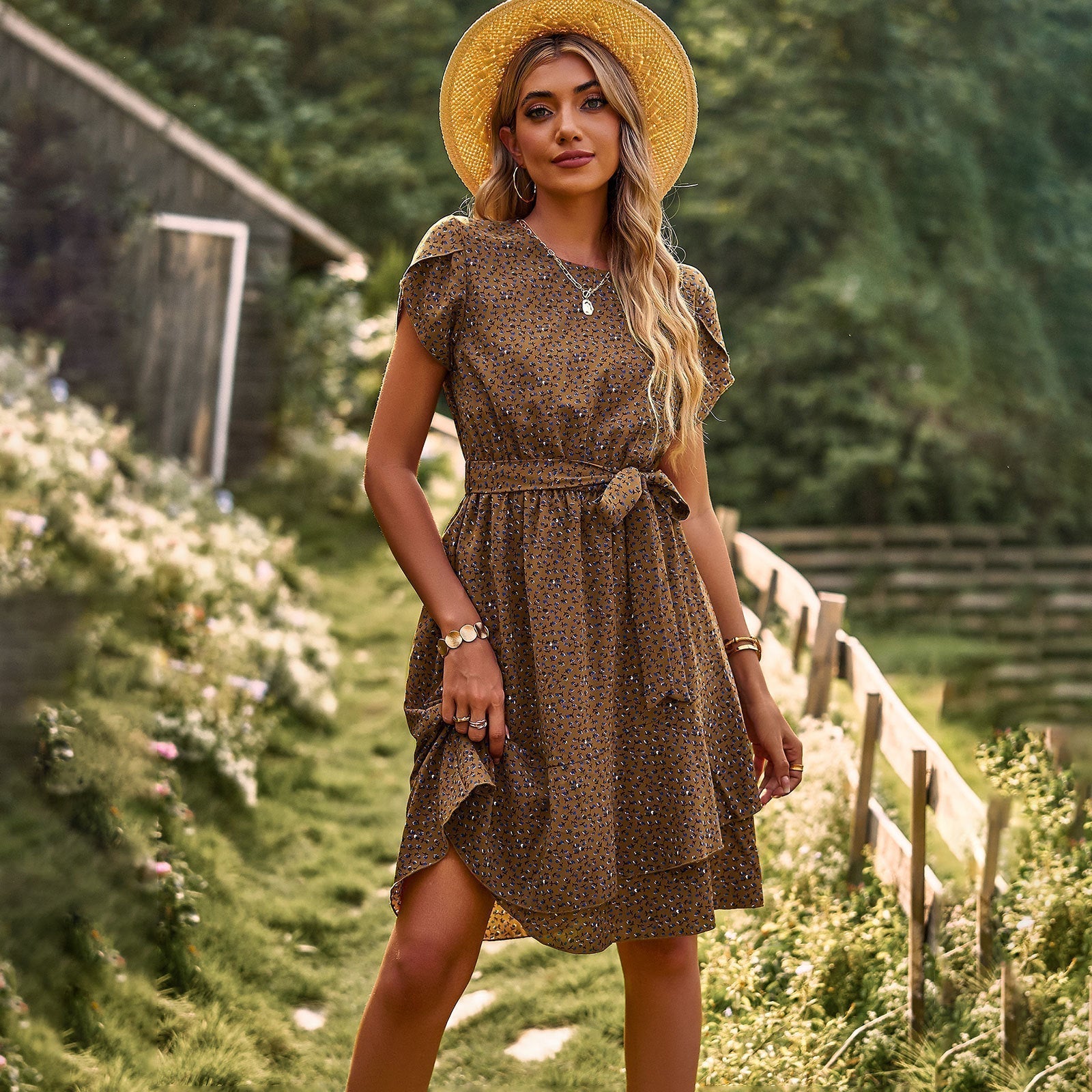 Amorette |  Geschmeidiges Midikleid für Frauen