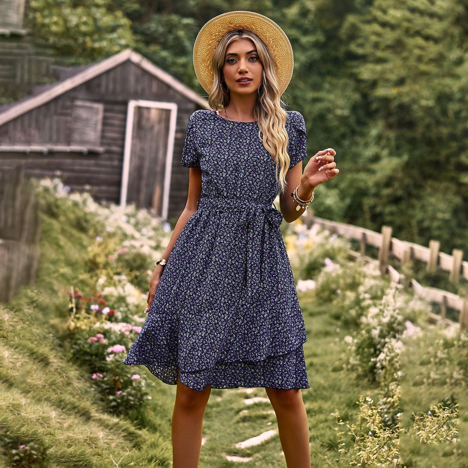 Amorette |  Geschmeidiges Midikleid für Frauen