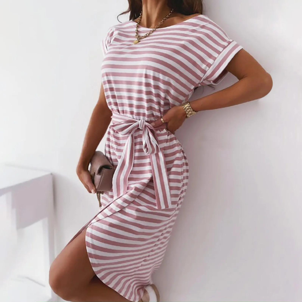 Catriona | Gestreiftes Midikleid