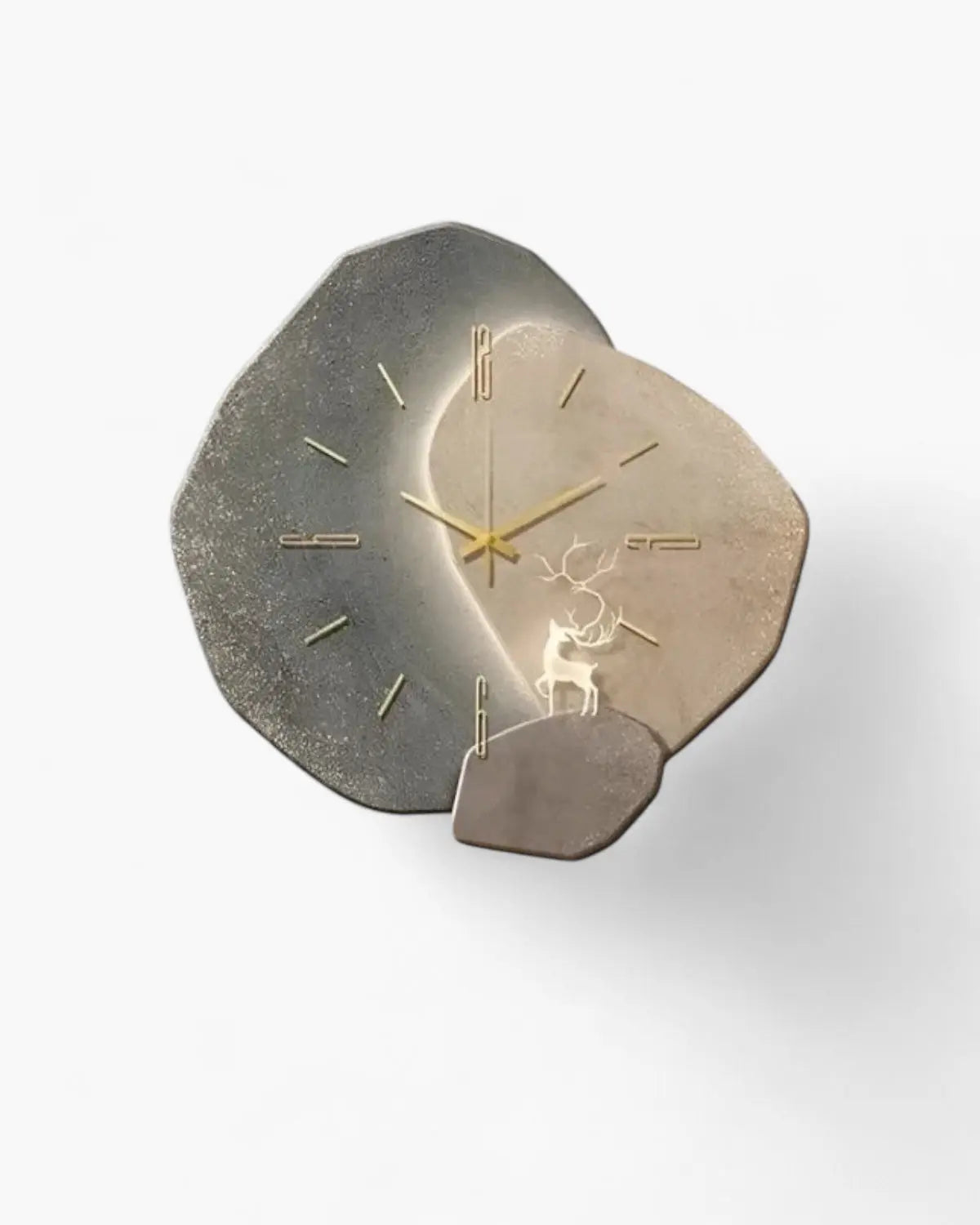 Minimalistische Mond-Wanduhr – Beige & Gold, 30 cm oder 40 cm product image 4