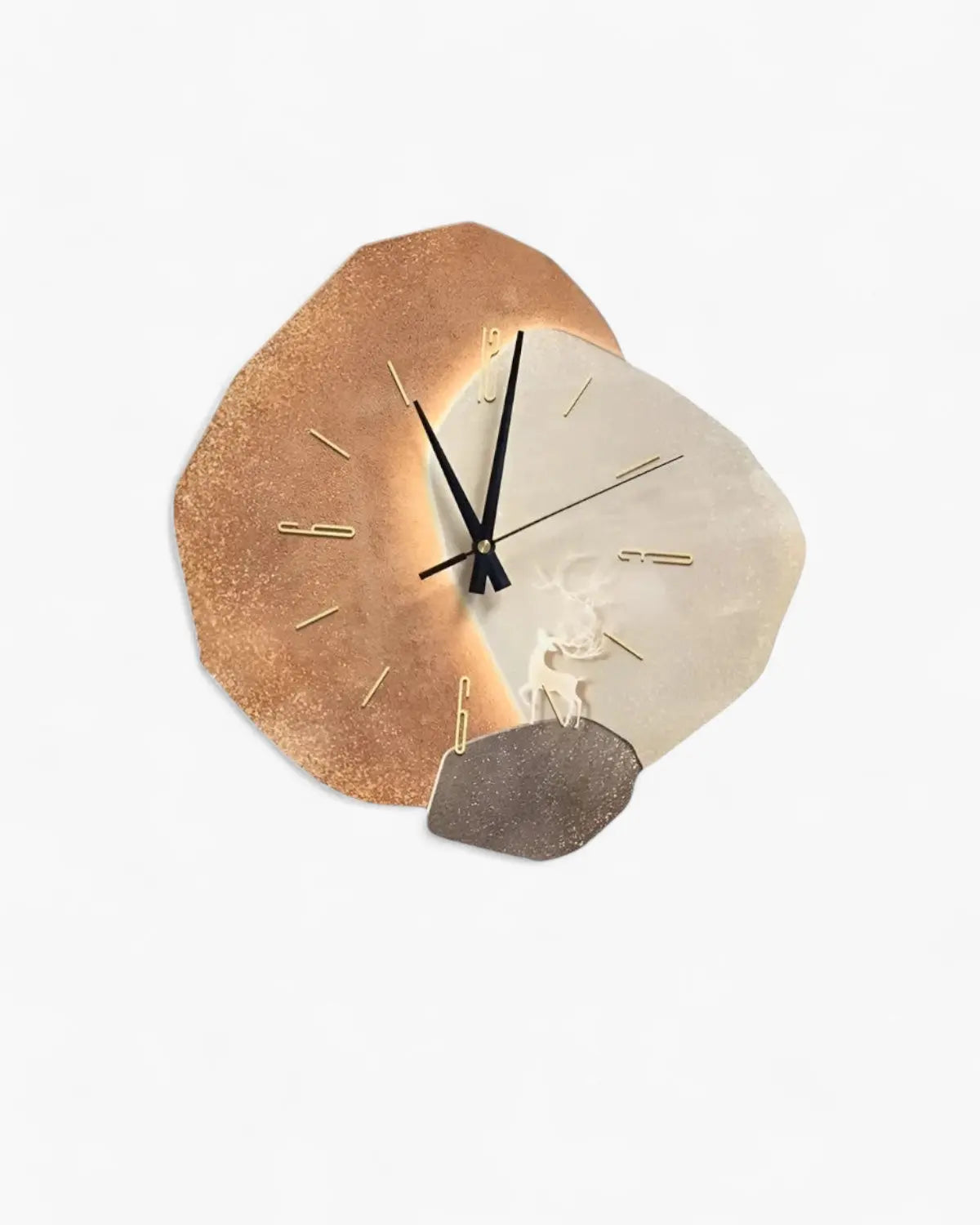Minimalistische Mond-Wanduhr – Beige & Gold, 30 cm oder 40 cm product image 5