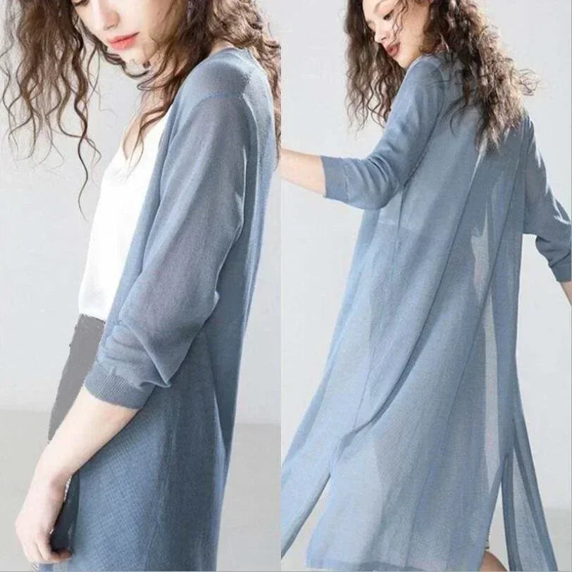 Evanthe | Langärmelige Daunen-Strickjacke für Frauen