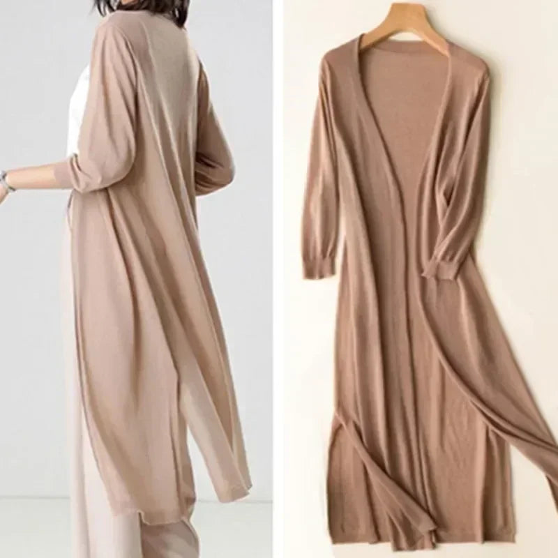 Evanthe | Langärmelige Daunen-Strickjacke für Frauen
