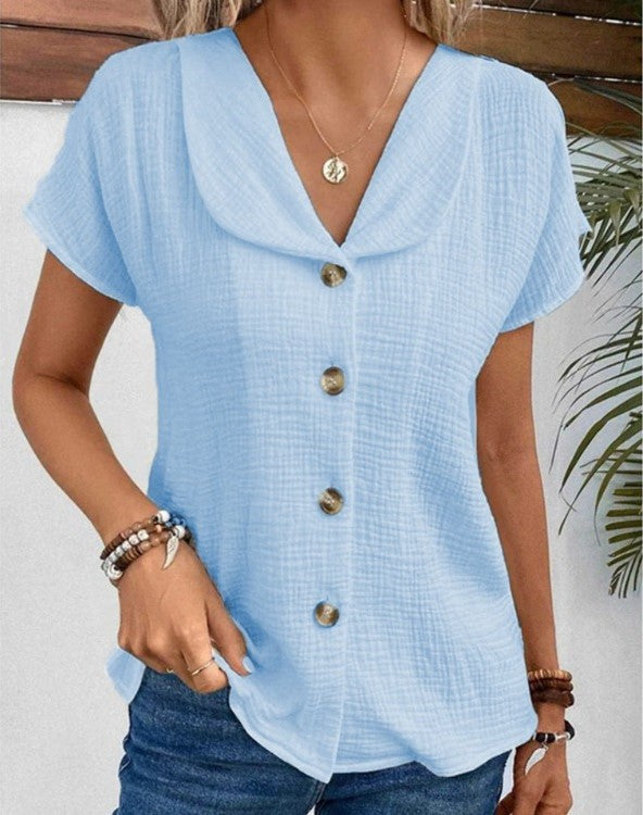 Stilvoller Pullover mit Kragen und Knopfdetails Für Frauen