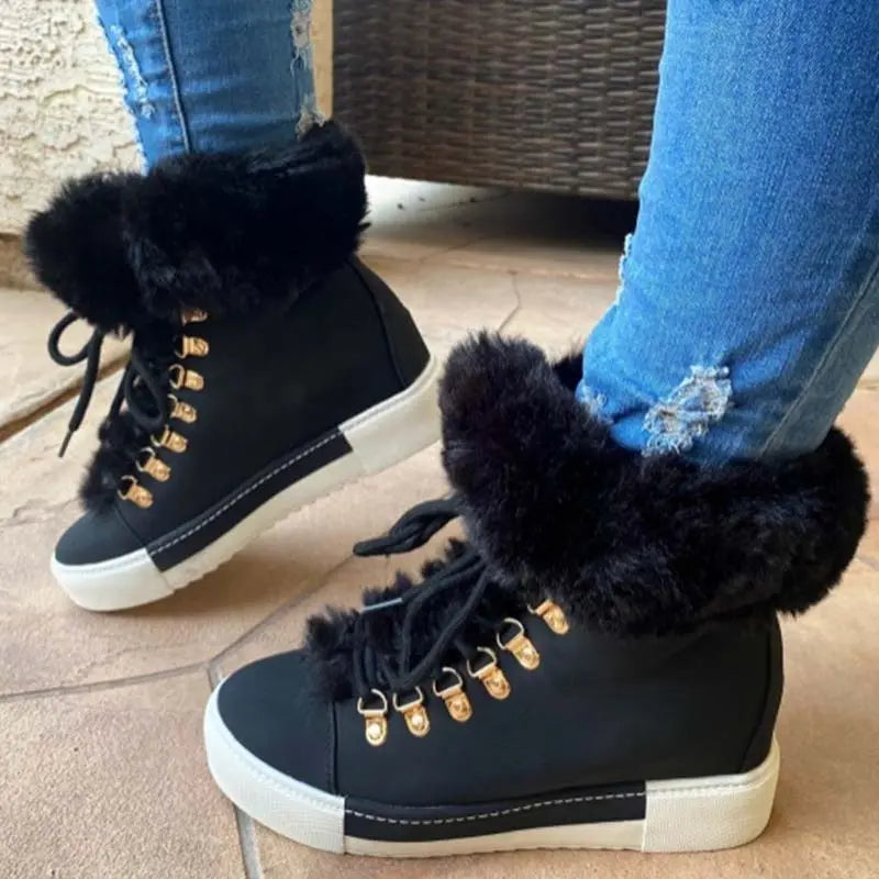 Plüsch-Knöchelstiefel für Frauen