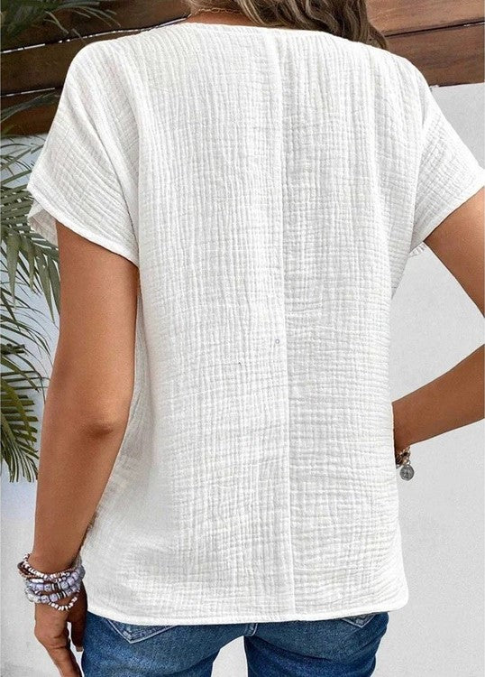 Stilvoller Pullover mit Kragen und Knopfdetails Für Frauen