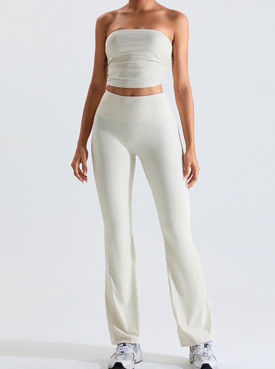 Off White Tube Top mit Brustwickel und figurbetonter Passform für Frauen