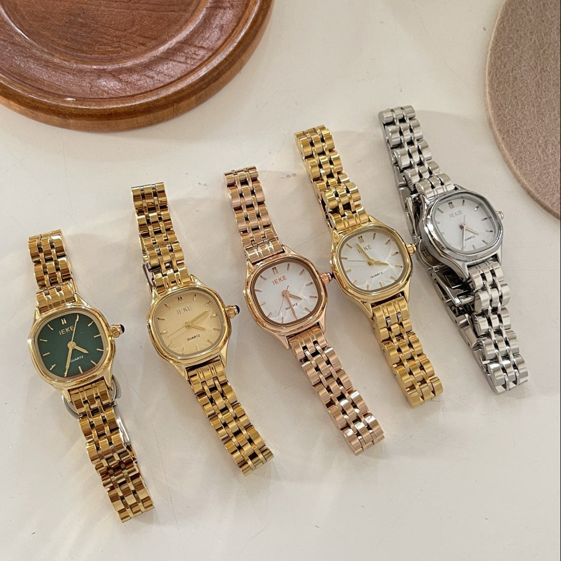 Weibliche Retro Quadratische Sommeruhr für Damen