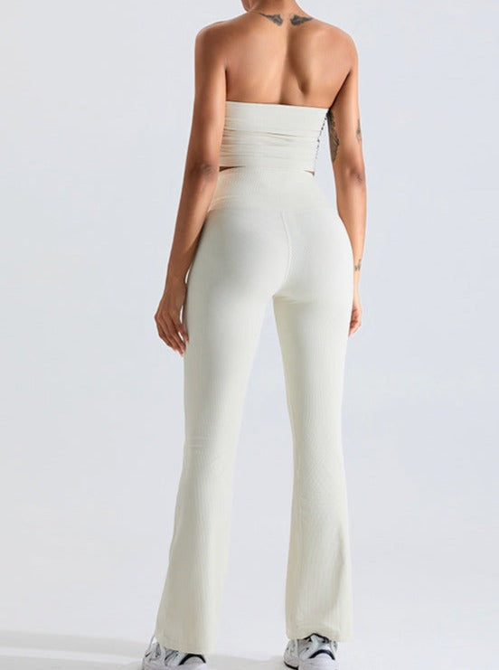Off White Tube Top mit Brustwickel und figurbetonter Passform für Frauen