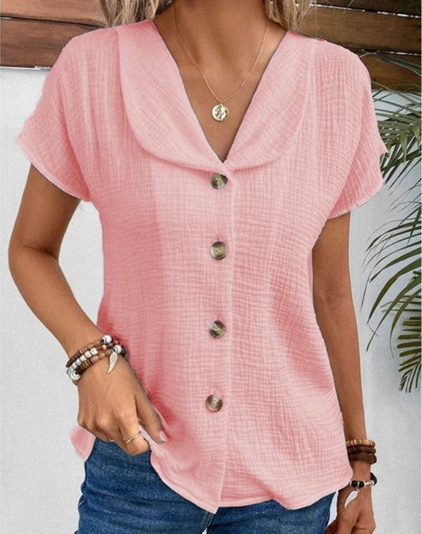 Stilvoller Pullover mit Kragen und Knopfdetails Für Frauen