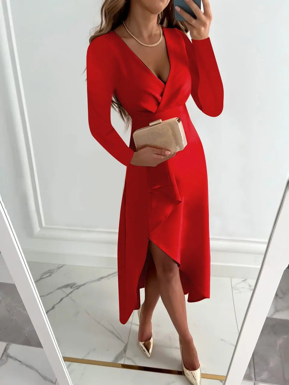 Rundes Wickelkleid für Frauen