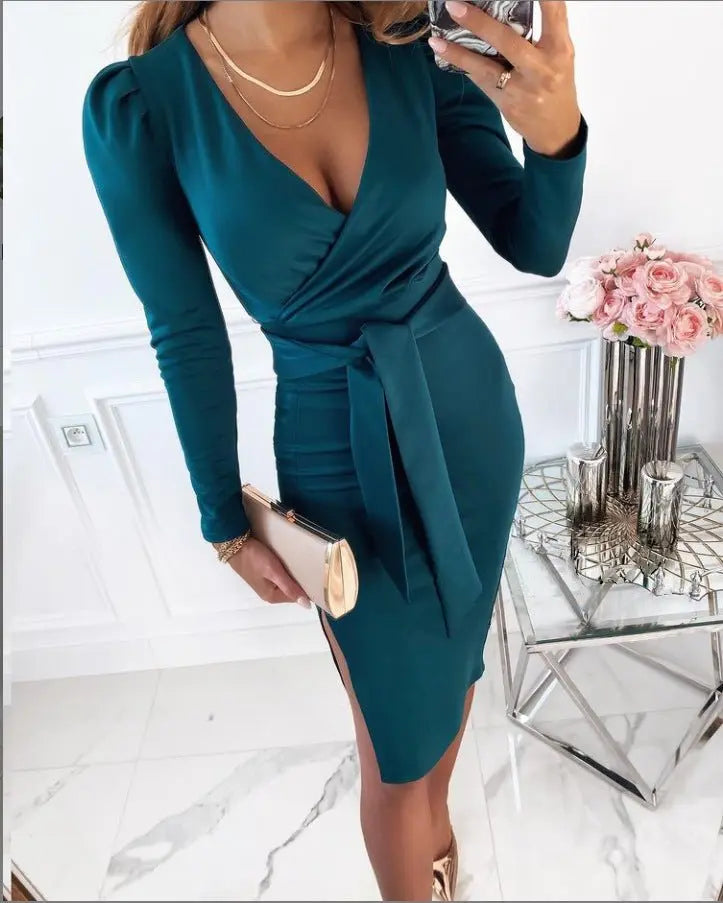 Rundes Wickelkleid für Frauen
