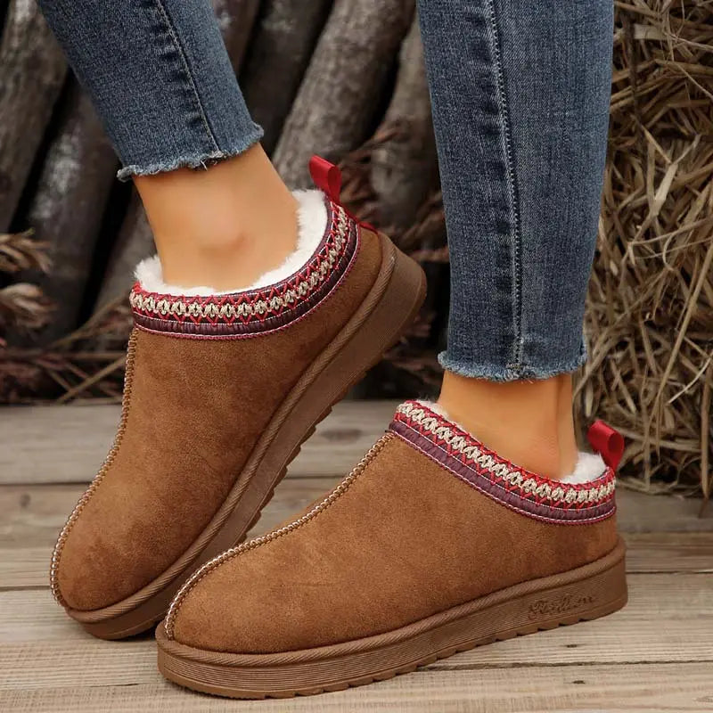 Plüsch-Schneestiefel für Frauen