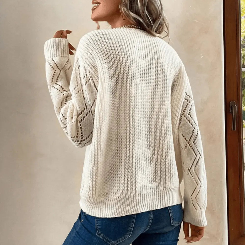 Warmer Strickpullover für Frauen