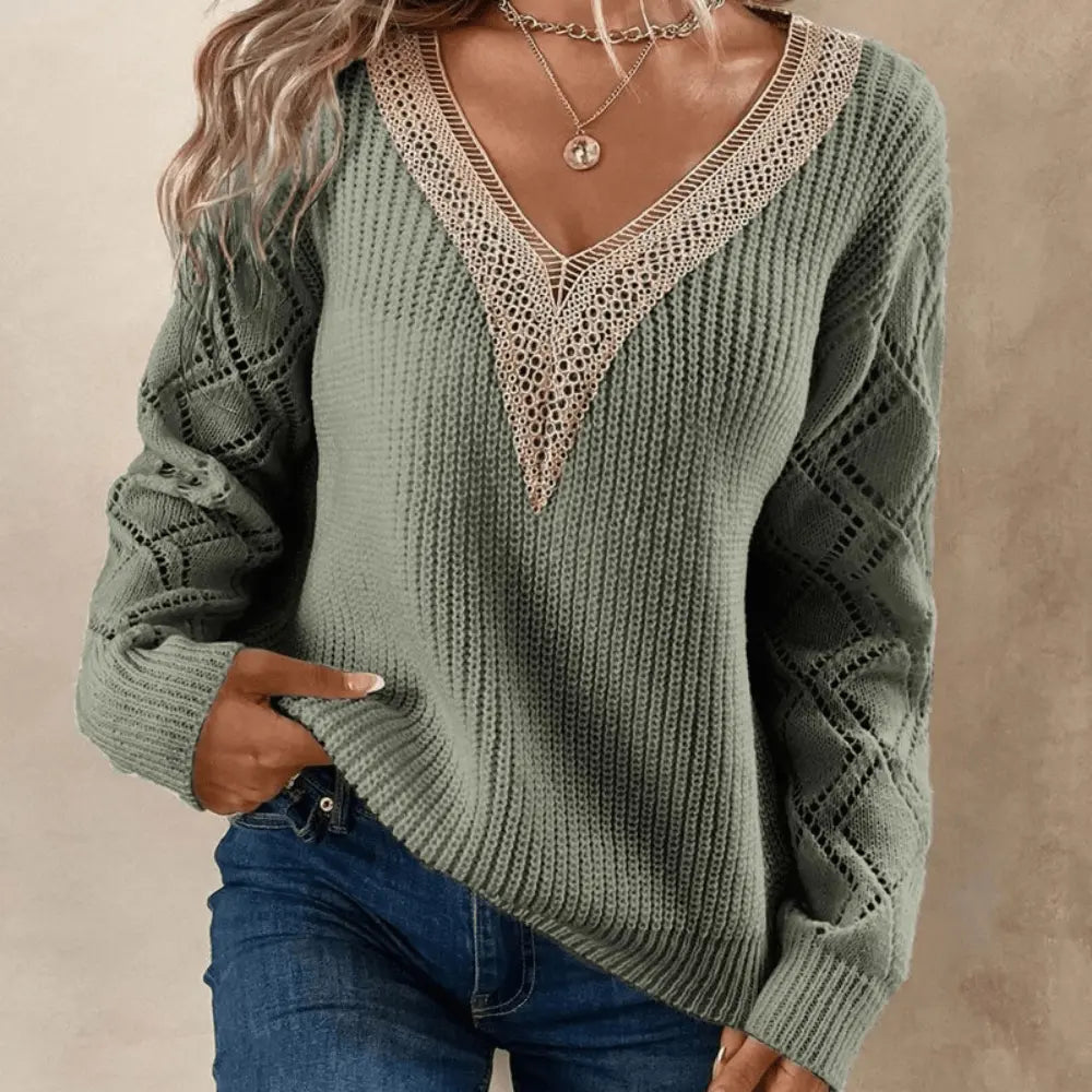 Warmer Strickpullover für Frauen