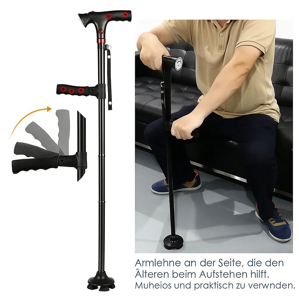 WalkRest™ – Höhenverstellbar mit rutschfester Basis, Alarmfunktion und leichtem Aluminiumdesign [50 % Rabatt]