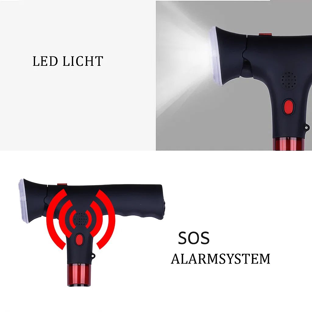 WalkRest™ – Höhenverstellbar mit rutschfester Basis, Alarmfunktion und leichtem Aluminiumdesign [50 % Rabatt]